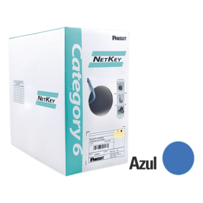 Bobina de Cable UTP 305 Metros (1000 Pies) de Cobre, NetKey, Reelex, Azul, Categor&iacute;a 6 (24 AWG), 1000Mbps, PVC (CM), de 4 Pares