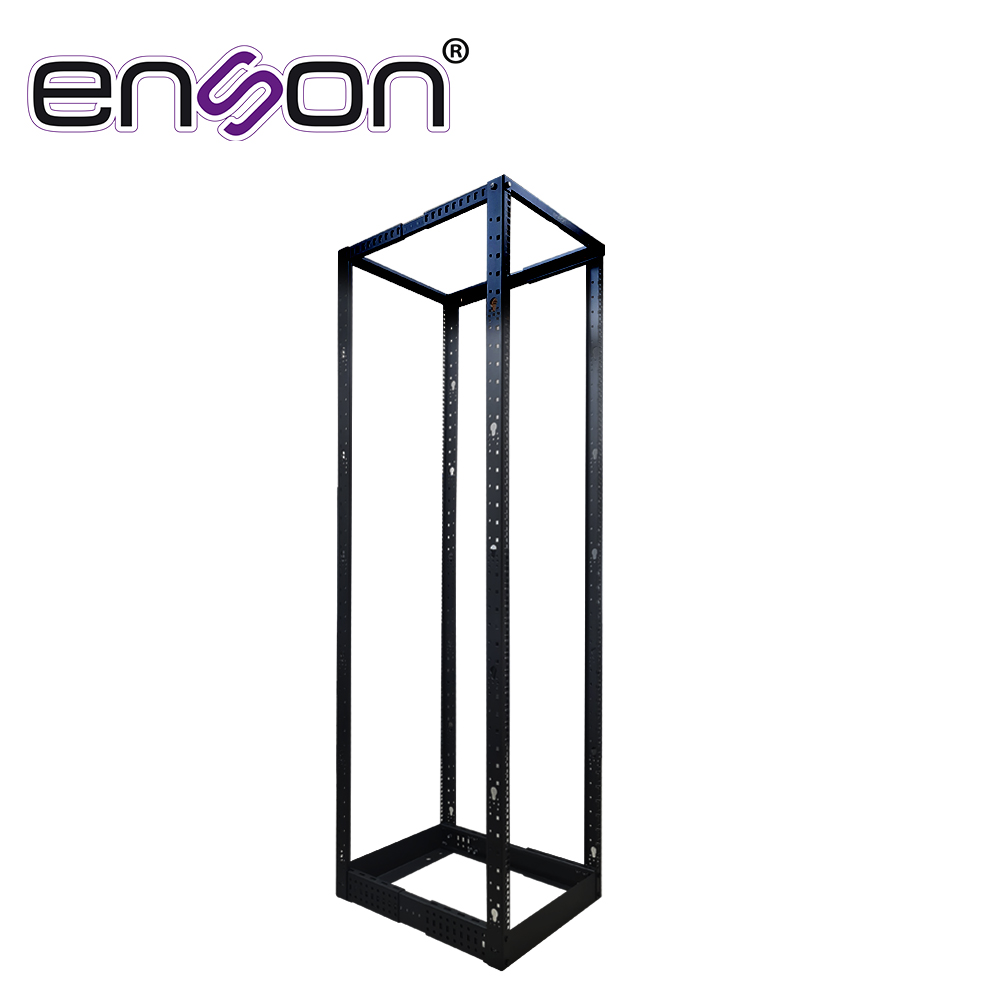 RACK DE PISO ENSON ENS-DRACK42 DE 42 UR EMPOTRABLE DE 4 POSTES CON SISTEMA DE EXTENSION LO QUE PERMITE AMPLIAR EL ESPACIO INTERNO AL COLOCAR EQUIPOS ALTAMENTE DIMENSIONADOSTAMBIEN PERMITE SER UTILIZADO POR AMBOS LADOS CON EQUIPOS DE POCA PROFUNDIDAD Y ADMINISTRAR MEJOR EL ESOACIO COMPATIBLE CON TODOS LOS ACCESORIOS PARA RACK Y GABINETES ENSON